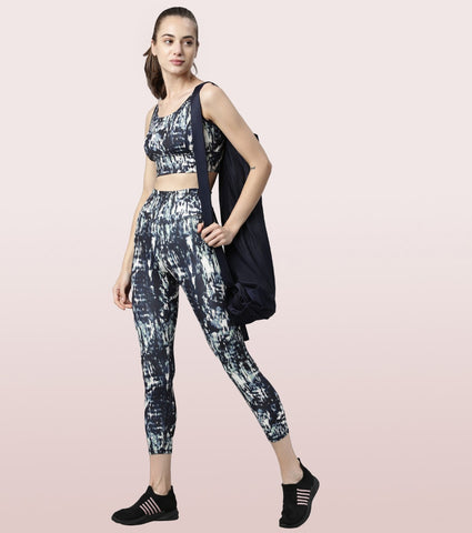 Long Line Sports Bra | Scoop Neck Long Line High Impact Dry Fit Sports Bra