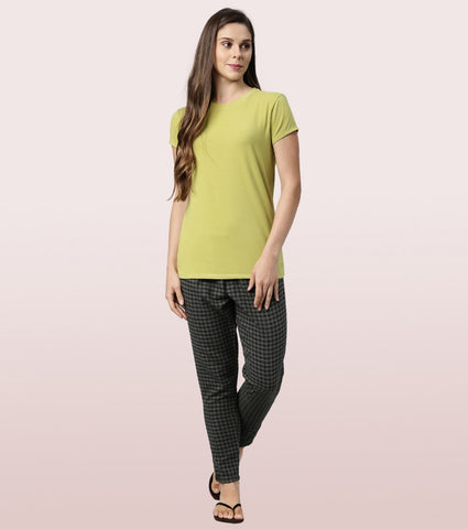 Lazy Pant | Pull-On Flannel Pants With Satin Adjustable Waist Drawstring & Pockets