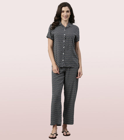 Slounge Pant | Modal Woven Printed Pull-On Pant