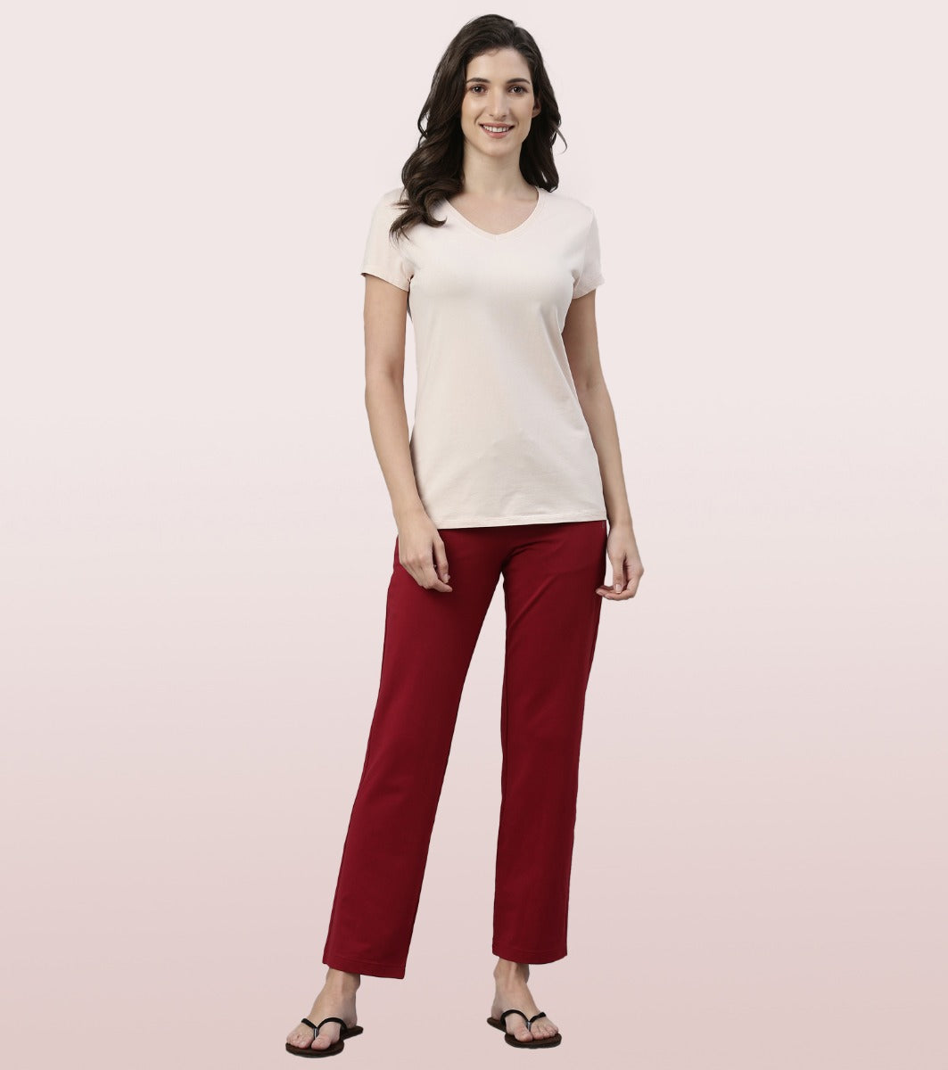 Basic ‘V’ Tee | Short Sleeve ‘V’ Neck Basic Stretch Cotton Tee