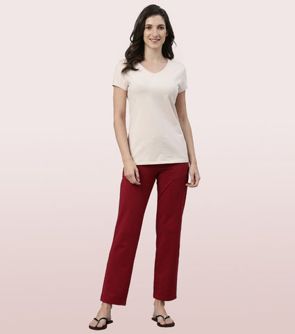 Basic ‘V’ Tee | Short Sleeve ‘V’ Neck Basic Stretch Cotton Tee