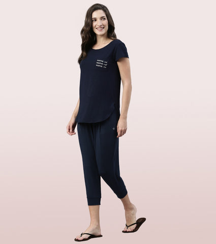 Home Lounge Tee | Soft & Drapey Graphic Printed Lounge Tee