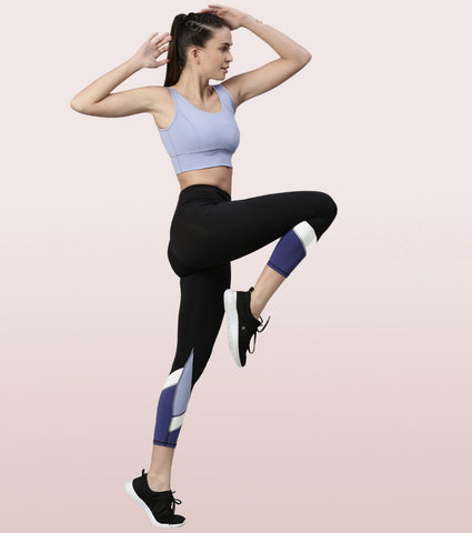 Longline Sports Bra – Solid | Scoop Neck Line High Impact Dry Fit Sports Bra Held-in Fit