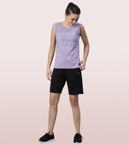 Stay Cool Tank | Crew Neck Anti-odour Stretch Cotton Muscle Tank With Graphic Print