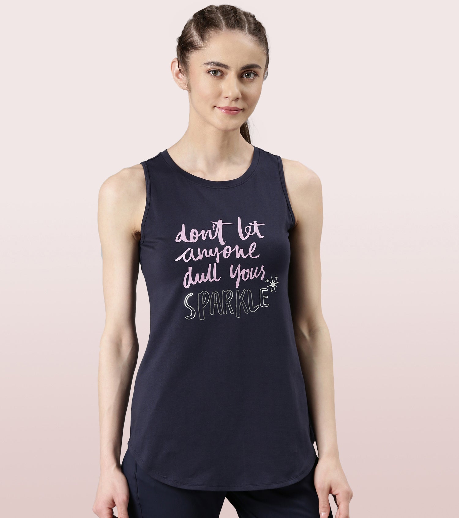 Athleisure- A307
ACTIVE COTTON TANK | ANTI ODOUR COTTON GRAPHIC HIP COVERING LONG LENGTH TANK
RELAXED FIT | LONG LENGTH
