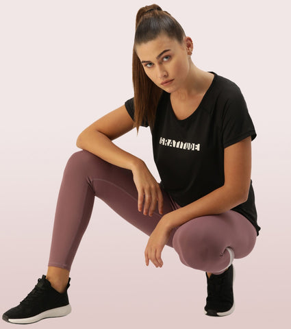 Hugged Legging | Dry Fit Stripe Graphic Print Leggings