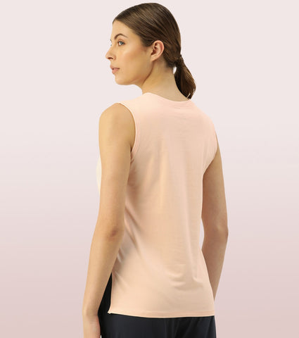 Stay Cool Tank | Crew Neck Anti-odour Stretch Cotton Muscle Tank With Graphic Print