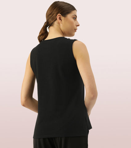 Stay Cool Tank | Crew Neck Anti-odour Stretch Cotton Muscle Tank With Graphic Print