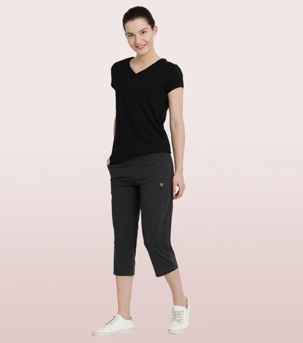 Lounge Capri | Straight Leg Cotton Spandex Capri