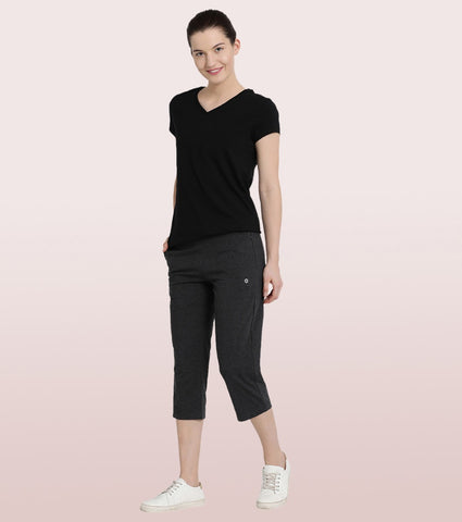 Lounge Capri | Straight Leg Cotton Spandex Capri