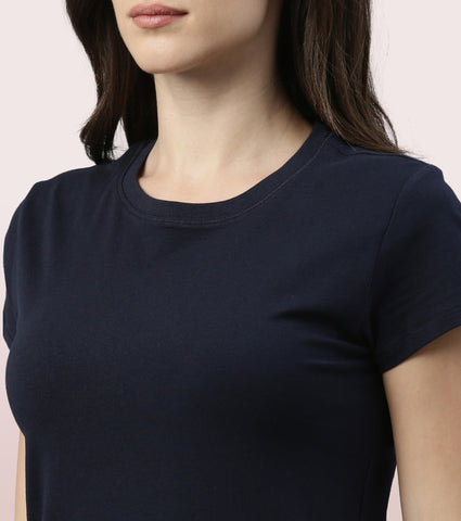 Basic Crew Tee – Solid | Short Sleeve Crew Neck Stretch Cotton Tee