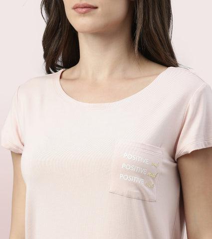 Home Lounge Tee | Soft & Drapey Graphic Printed Lounge Tee