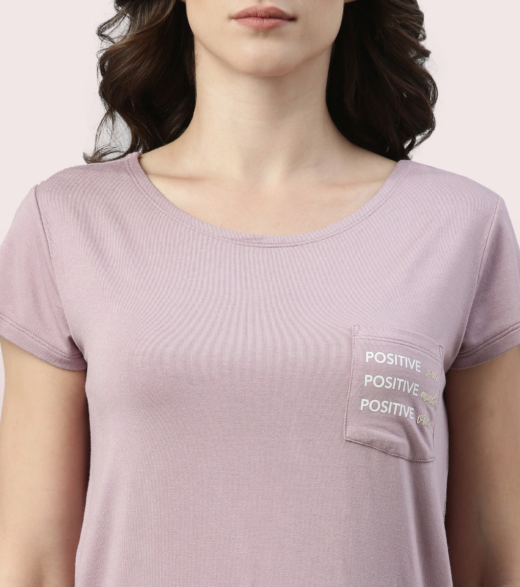 Home Lounge Tee | Soft & Drapey Graphic Printed Lounge Tee
