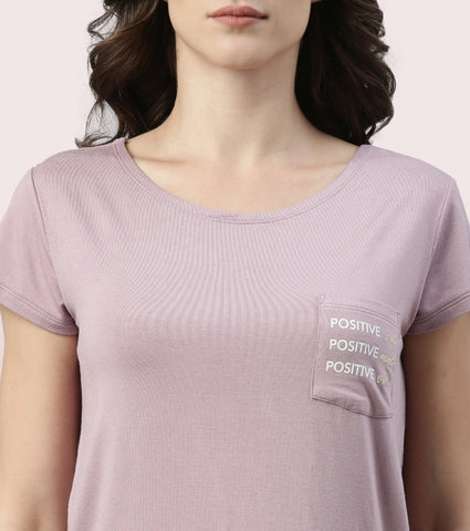 Home Lounge Tee | Soft & Drapey Graphic Printed Lounge Tee