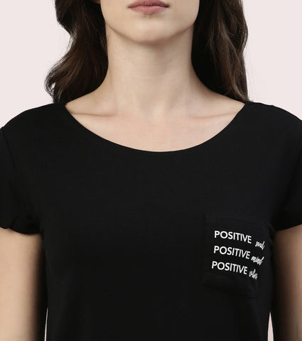 Home Lounge Tee | Soft & Drapey Graphic Printed Lounge Tee