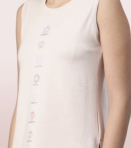 Stay Cool Tank | Crew Neck Anti-odour Stretch Cotton Muscle Tank With Graphic Print