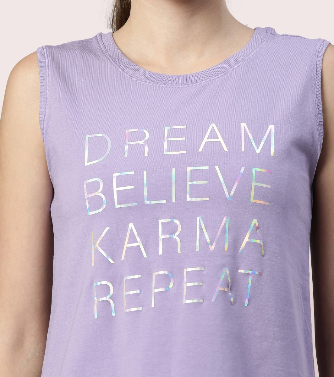 Stay Cool Tank | Crew Neck Anti-odour Stretch Cotton Muscle Tank With Graphic Print