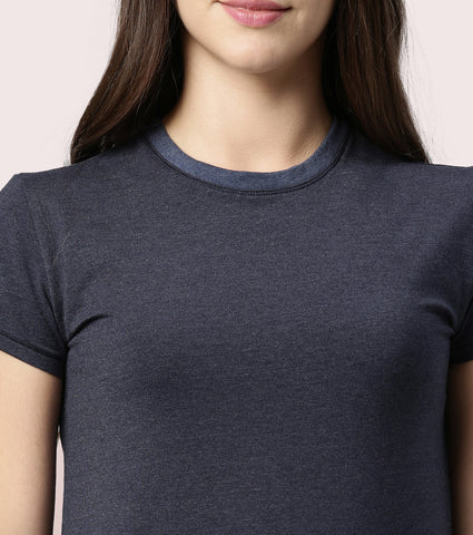 Basic Crew Tee – Solid | Short Sleeve Crew Neck Stretch Cotton Tee