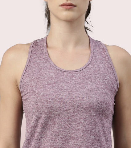 Active Racer Tank | Scoop Neck Dry Fit Tank With Reflective Print