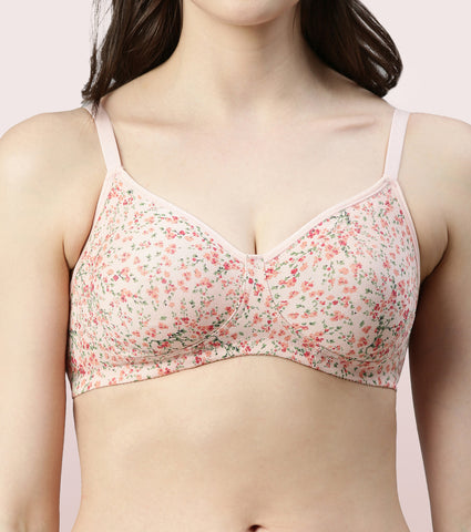 Enamor Everyday Side Support Shaper Stretch Cotton Bra For Women - High Coverage, Non-Padded, Non-Wired Bra | A042 | Revello Print