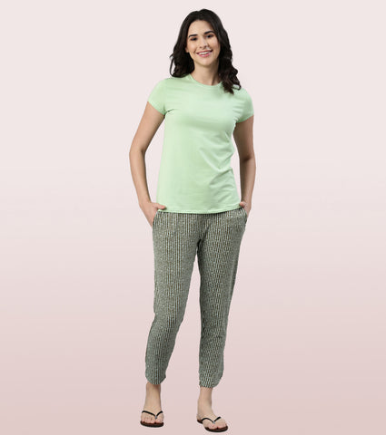Lazy Pant | Pull-On Flannel Pants With Satin Adjustable Waist Drawstring & Pockets