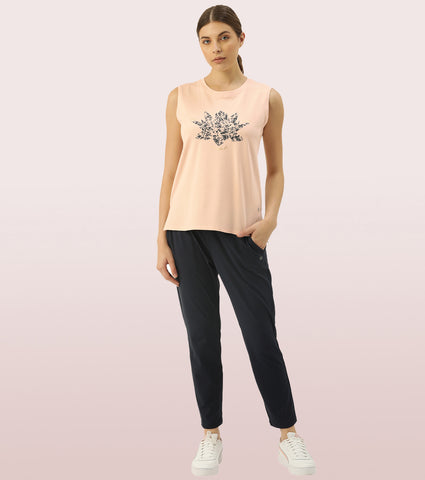 Stay Cool Tank | Crew Neck Anti-odour Stretch Cotton Muscle Tank With Graphic Print