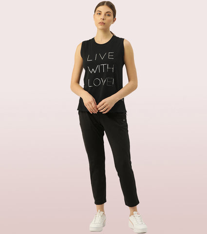Stay Cool Tank | Crew Neck Anti-odour Stretch Cotton Muscle Tank With Graphic Print