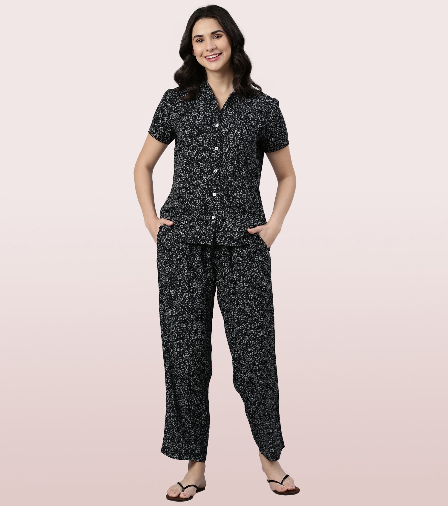 Slounge Pant | Modal Woven Printed Pull-On Pant