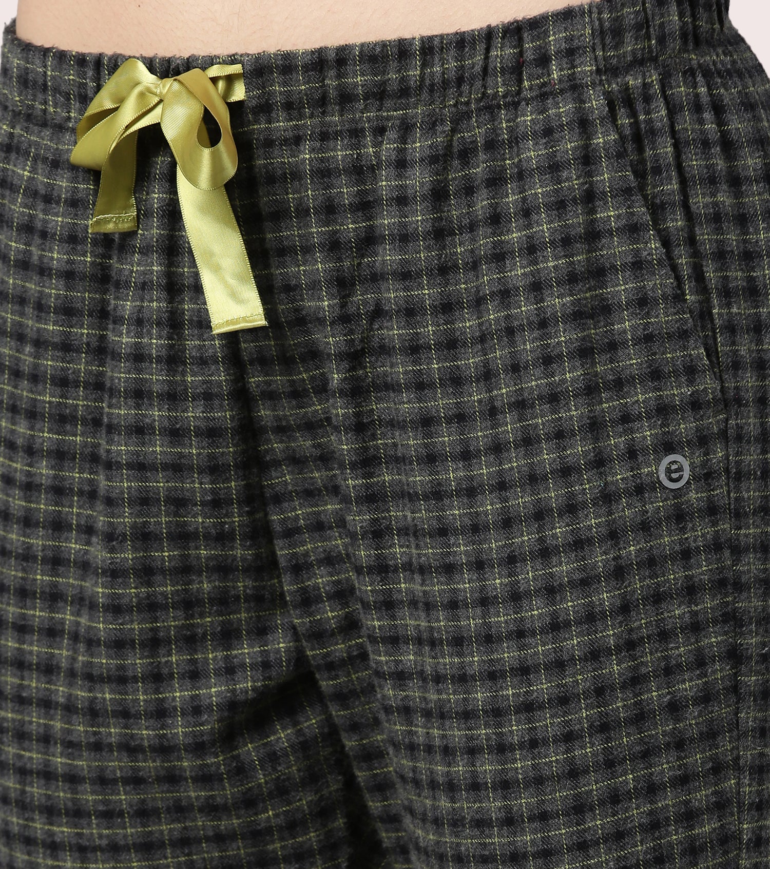 Lazy Pant | Pull-On Flannel Pants With Satin Adjustable Waist Drawstring & Pockets