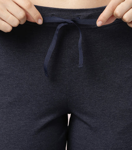 Lounge Pants | Basic Straight Leg Pants With Adjustable Drawstring And Zipper Pockets