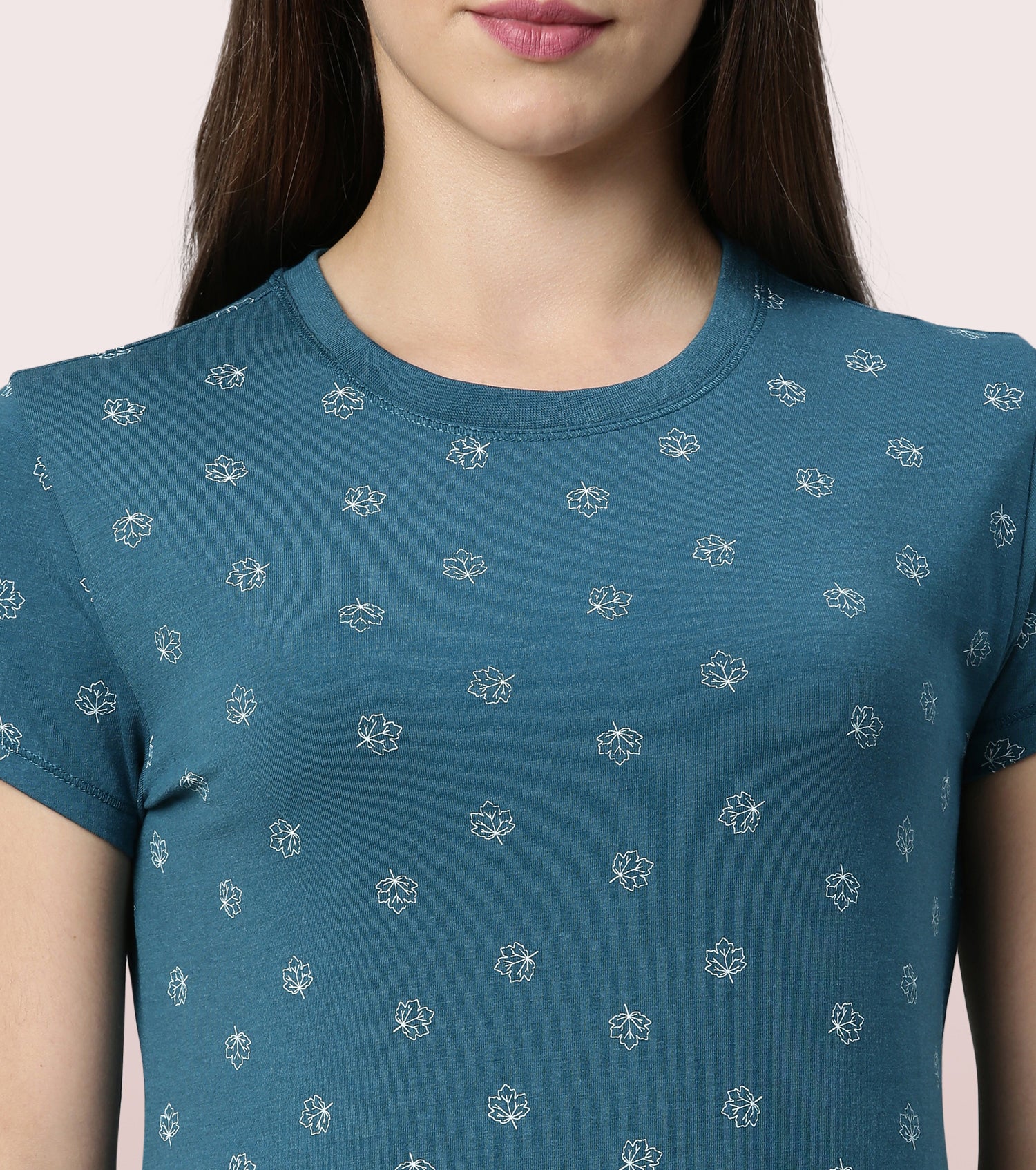 Basic Crew Tee – Printed | Short Sleeve Crew Neck Stretch Cotton Tee