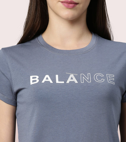 Basic Crew Tee – Graphic Print | Short Sleeve Crew Neck Stretch Cotton Tee