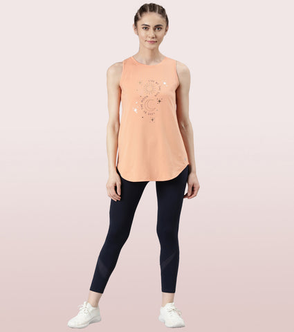 Athleisure- A307
ACTIVE COTTON TANK | ANTI ODOUR COTTON GRAPHIC HIP COVERING LONG LENGTH TANK
RELAXED FIT | LONG LENGTH