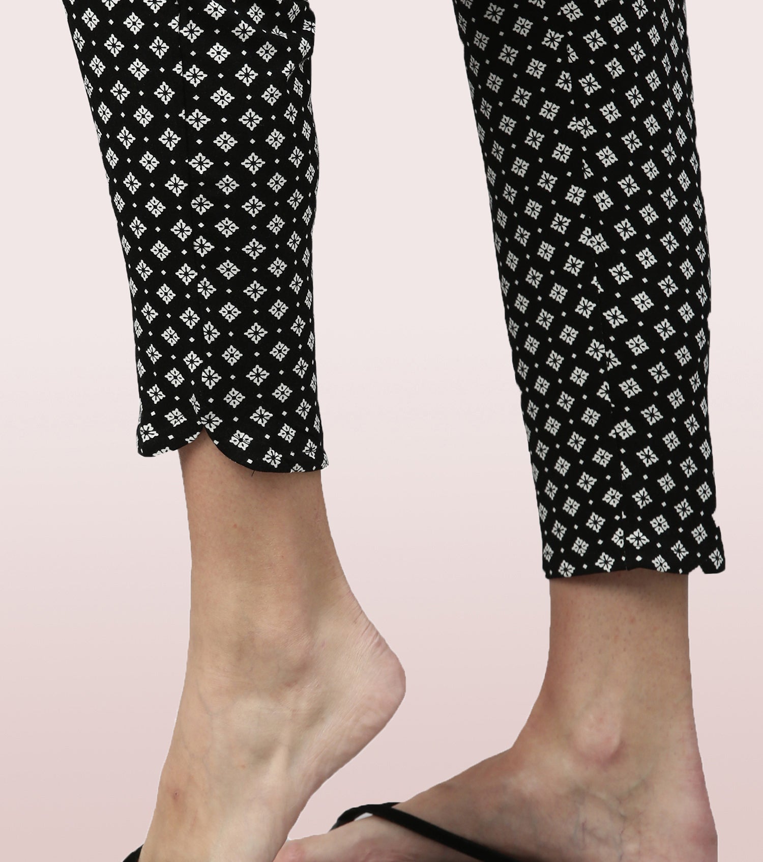 Shop-In Pants - Tapered Lounge Pants With Self Fabric Drawstring With Metal Ends