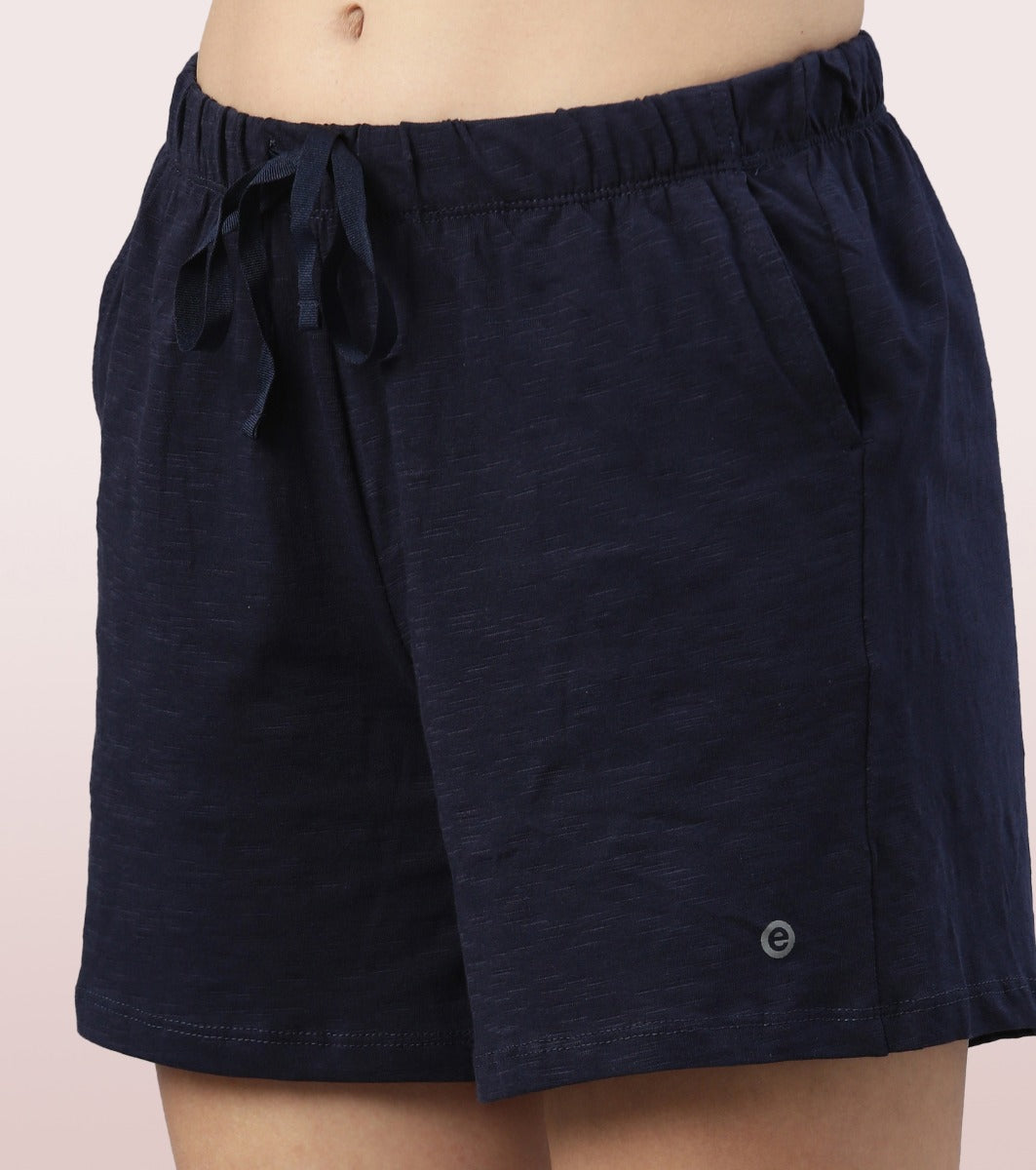 Basic Shorts | Mid-Thigh Length Jersey Shorts With Pockets