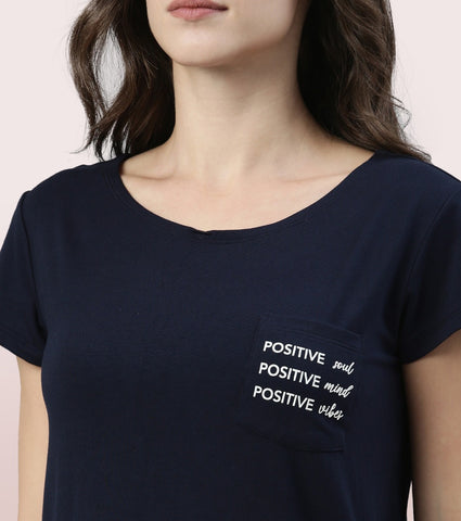 Home Lounge Tee | Soft & Drapey Graphic Printed Lounge Tee