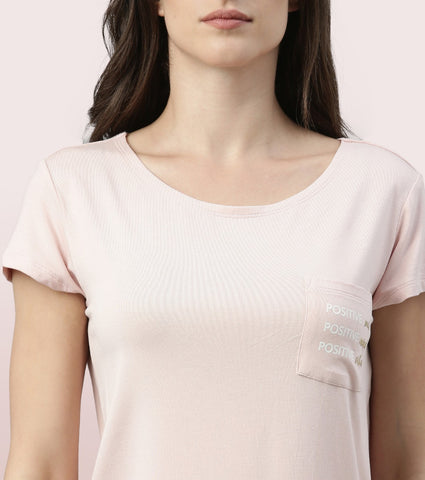 Home Lounge Tee | Soft & Drapey Graphic Printed Lounge Tee