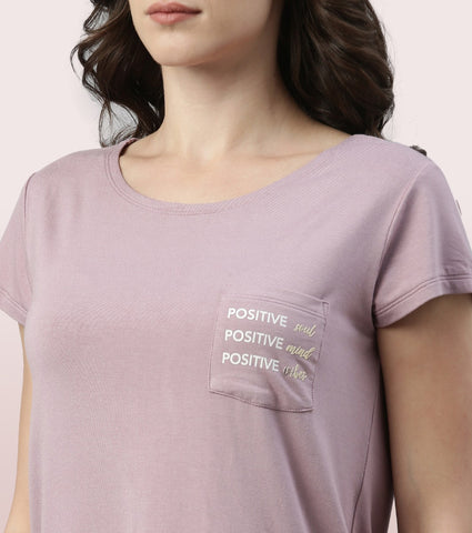 Home Lounge Tee | Soft & Drapey Graphic Printed Lounge Tee