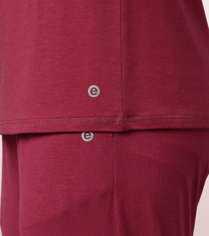 Long Sleeve Basic Crew Tee - Solid | Crew Neck Basic Stretch Cotton Tee