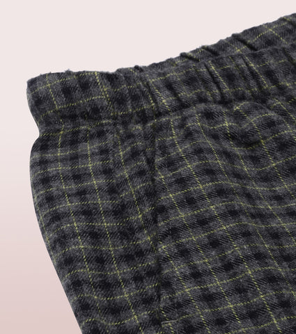 Lazy Pant | Pull-On Flannel Pants With Satin Adjustable Waist Drawstring & Pockets