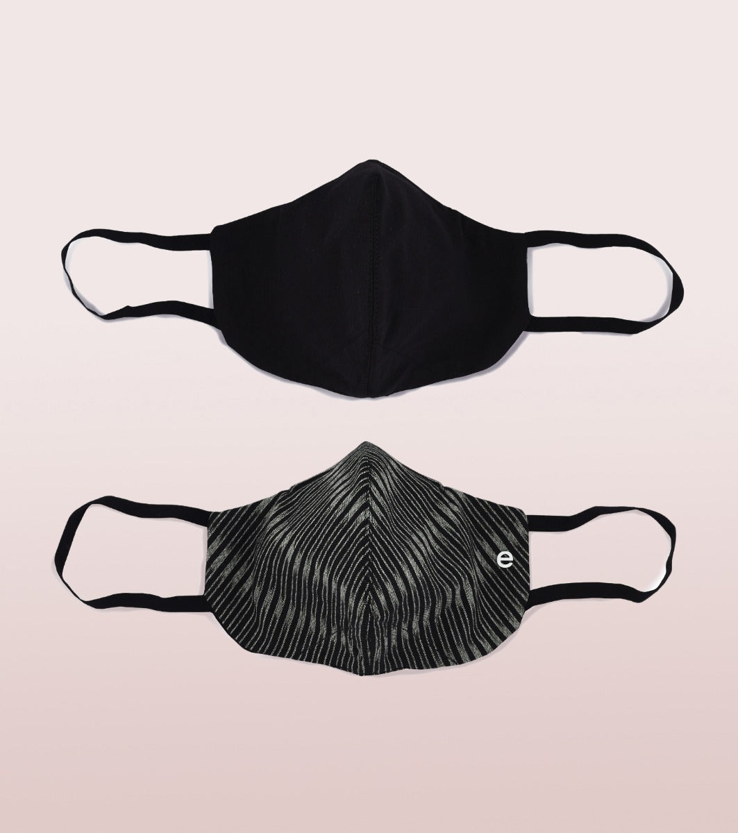 IKAT CRAFT MASK : 3-Layer Reversible Safety Mask with Cotton Comfort | >95%* Protection | Adult Mask - Pack of 2