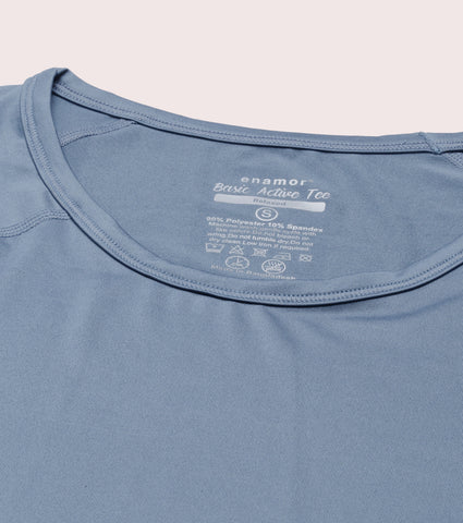 Basic Active Tee | Raglan Sleeve Scoop Neck Dry Fit Graphic Tee