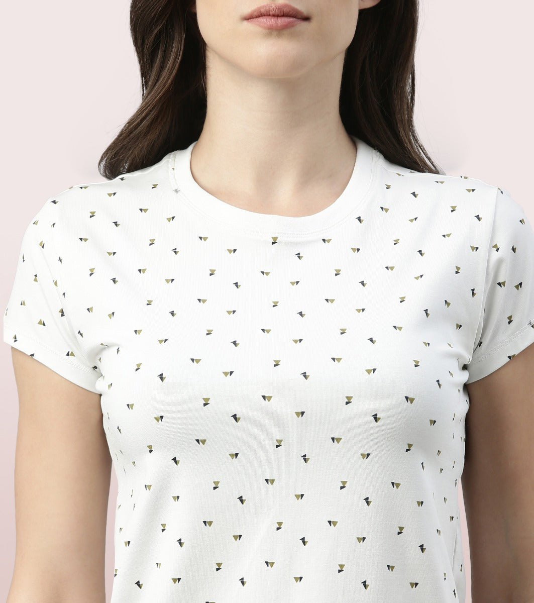 Basic Crew Tee – Printed | Short Sleeve Crew Neck Stretch Cotton Tee