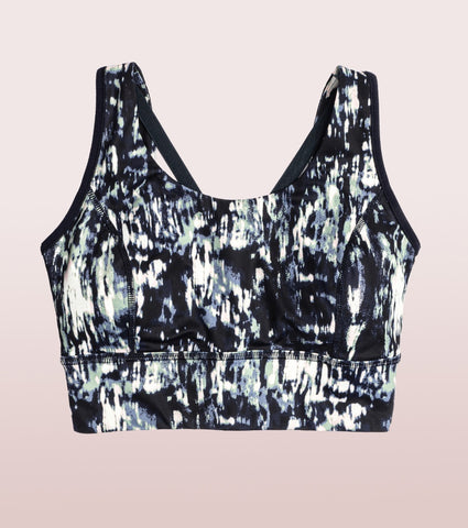 Long Line Sports Bra | Scoop Neck Long Line High Impact Dry Fit Sports Bra