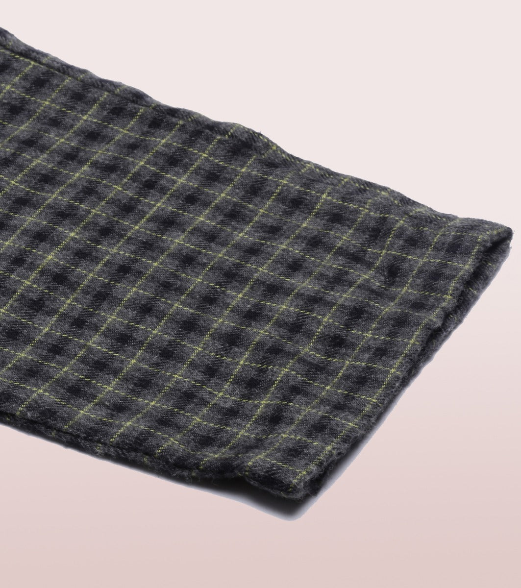 Lazy Pant | Pull-On Flannel Pants With Satin Adjustable Waist Drawstring & Pockets