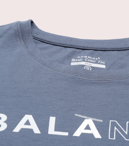 Basic Crew Tee – Graphic Print | Short Sleeve Crew Neck Stretch Cotton Tee