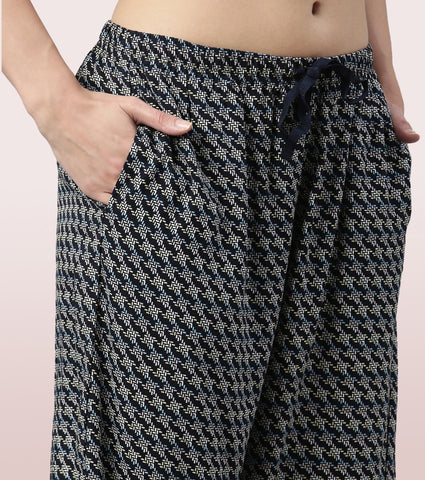 Slounge Pant | Modal Woven Printed Pull-On Pant