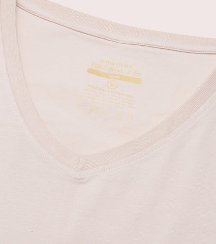 Basic ‘V’ Tee | Short Sleeve ‘V’ Neck Basic Stretch Cotton Tee