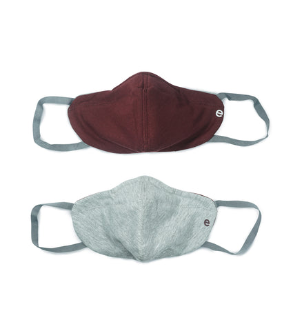 REVERSIBLE MASK : 4-Layer Safety Mask With Cotton | >95% Protection | Adult Mask - Pack of 3