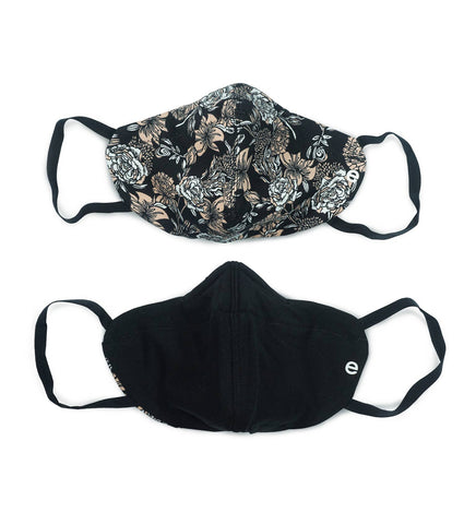 REVERSIBLE MASK : 4-Layer Safety Mask With Cotton | >95% Protection | Adult Mask - Pack of 3